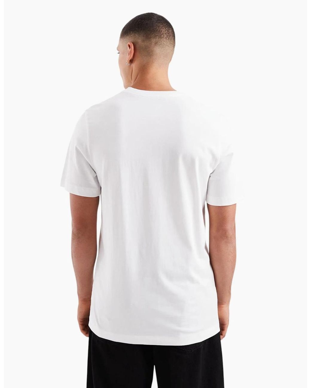 Nike White Core T Shirts Sportswear Club Swoosh Embroidered Futura Logo Tee for men