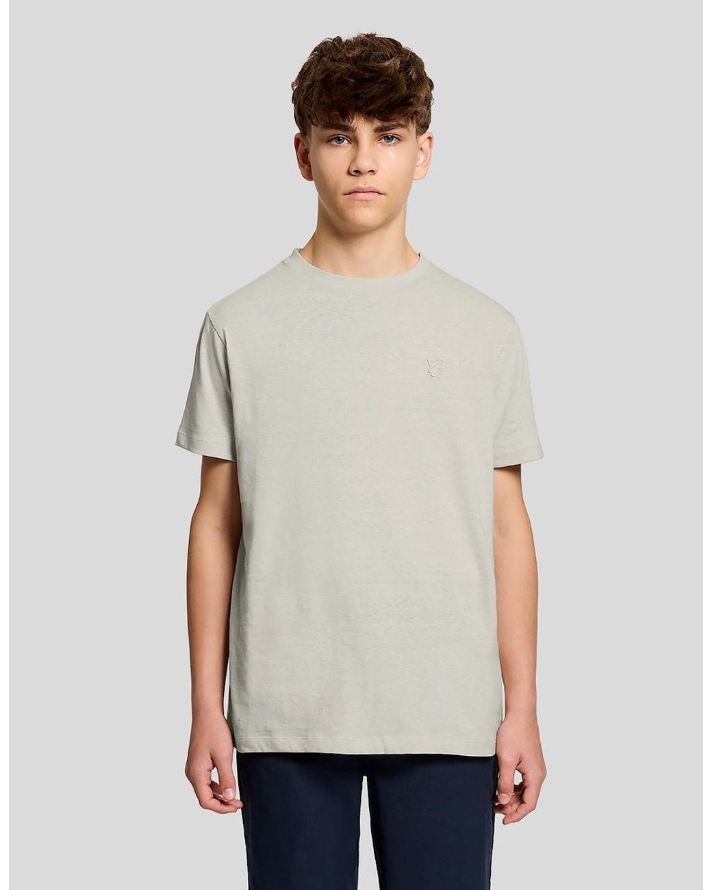 Lyle & Scott White Linen Blend T-Shirt for men