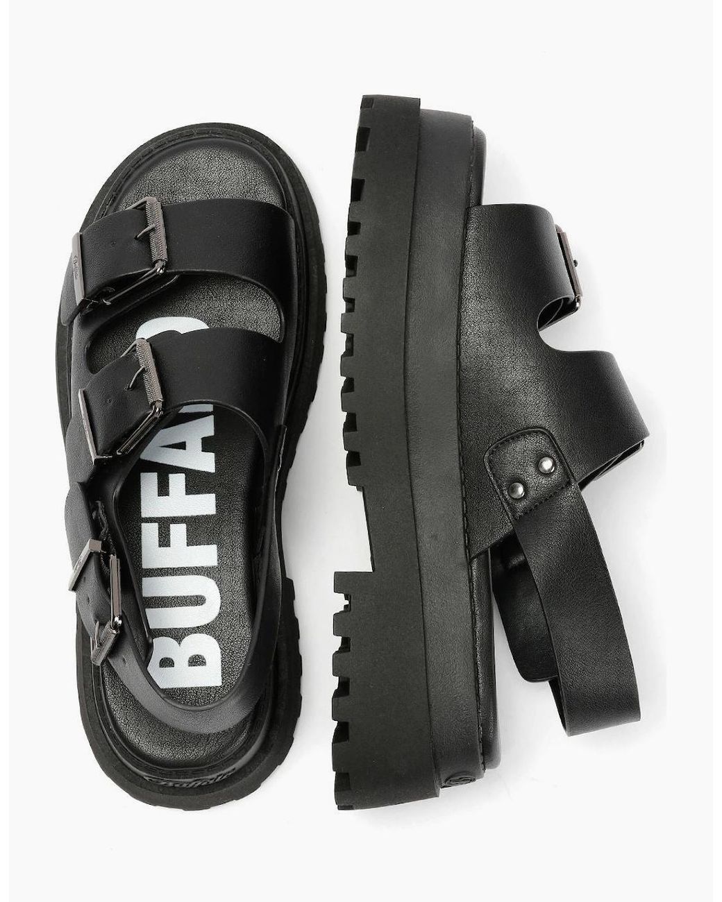 Buffalo Black Pluto Ari Sandals