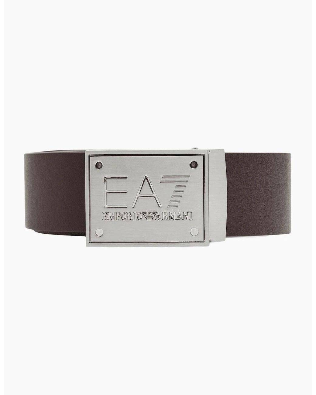 EA7 Gray Tan Reversible Belt for men