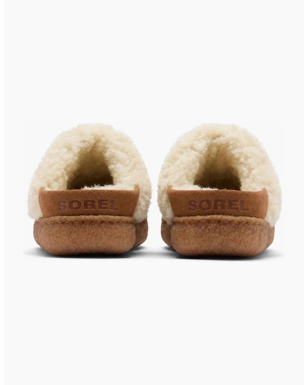 Sorel Brown Nakiska Iii Slide Mules Velvet Tan