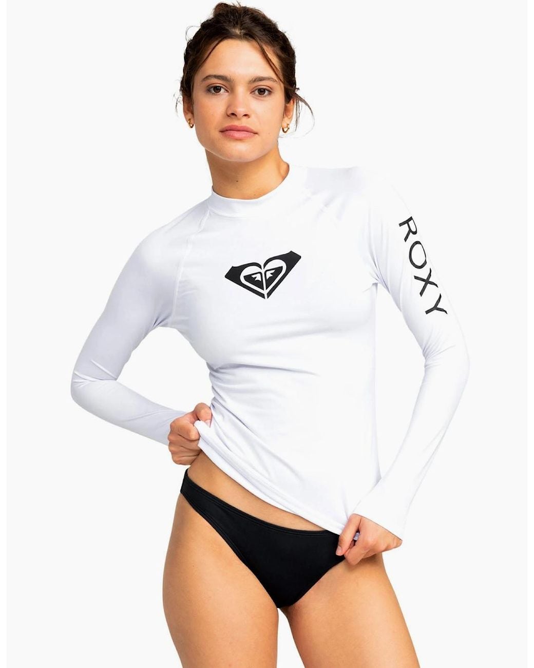 Roxy White Whole Hearted Upf 50 Surf Rash Vest