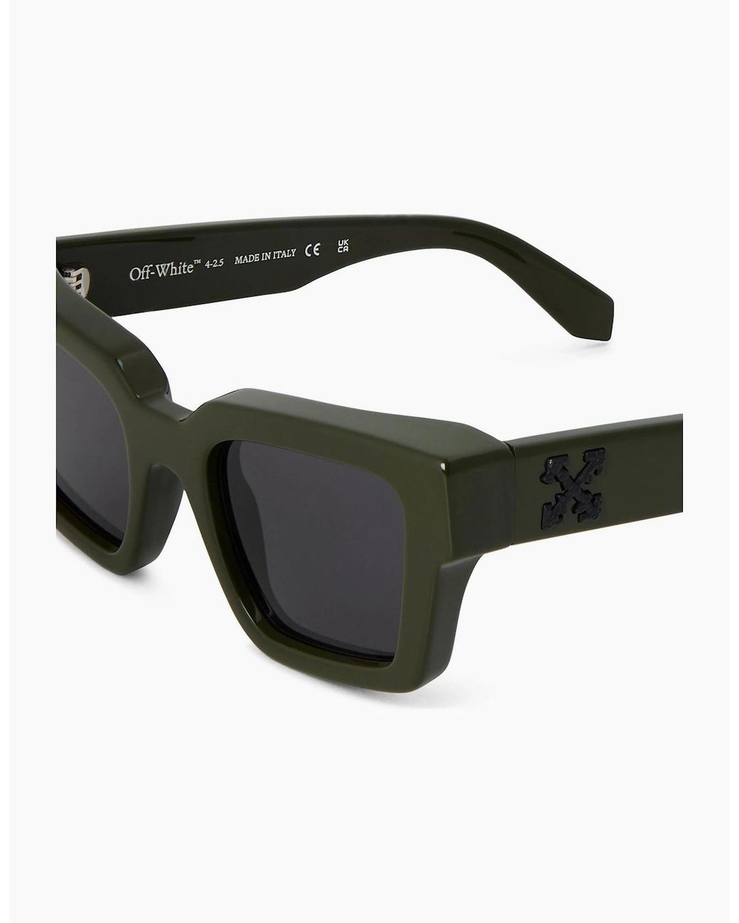 Off-White c/o Virgil Abloh Black Richardson Rectangle Full Rim Sunglasses for men