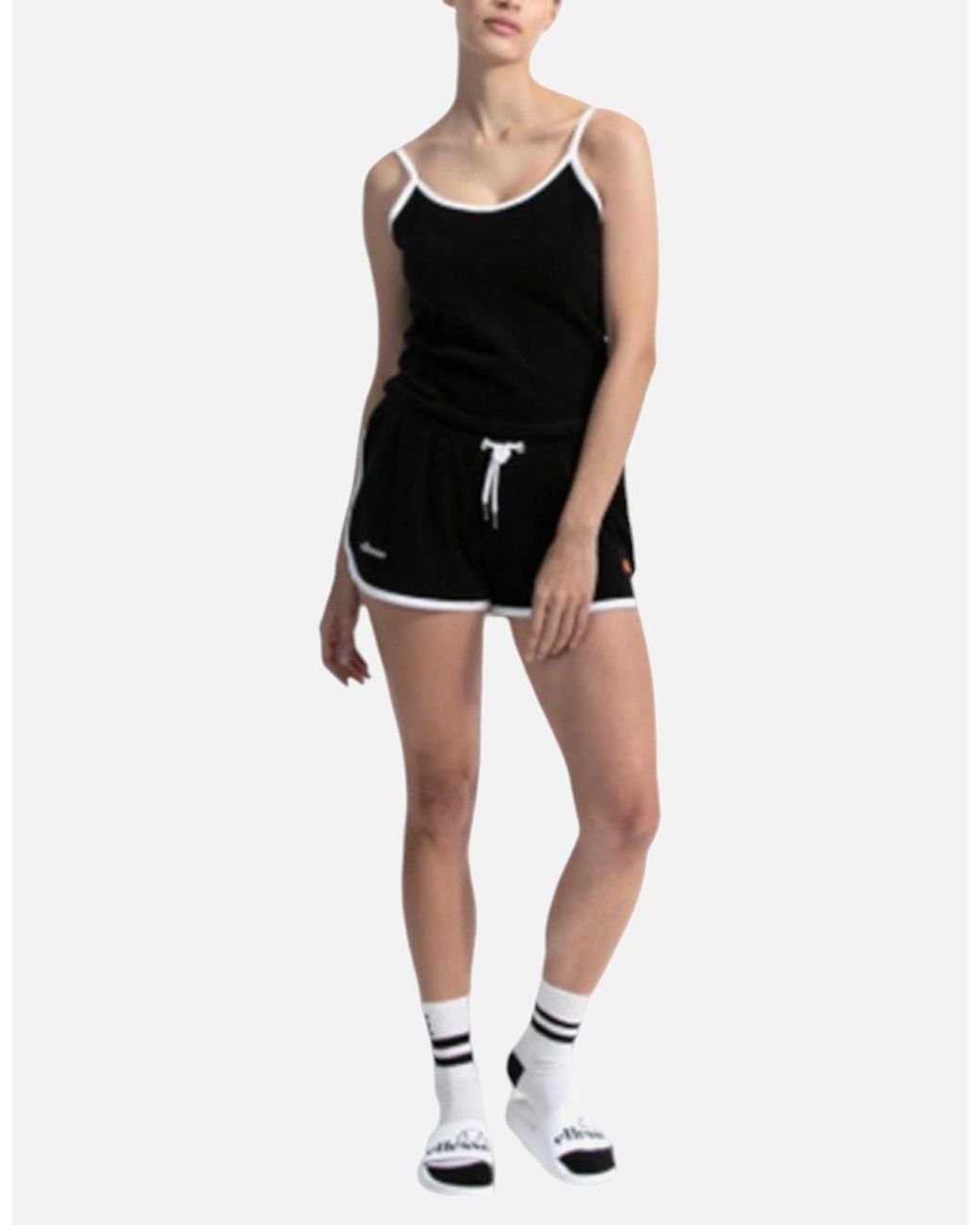 Ellesse Black Loron Playsuit Jumpsuit Sports Summer Playsuit Dungarees