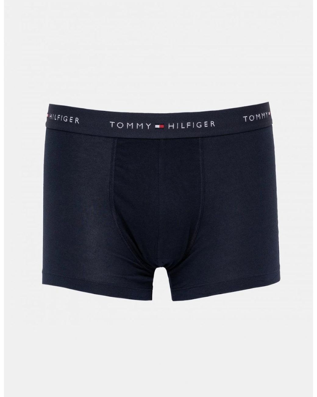 Tommy Hilfiger Black 3 Pack Colour Waistband Trunks for men