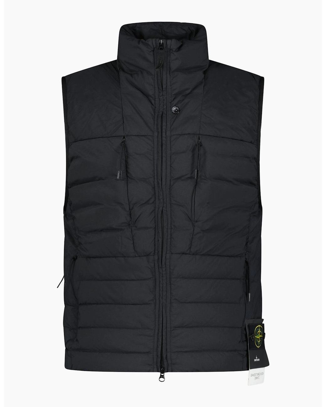 Stone Island Black Seamless Tunnel Padded Gilet for men