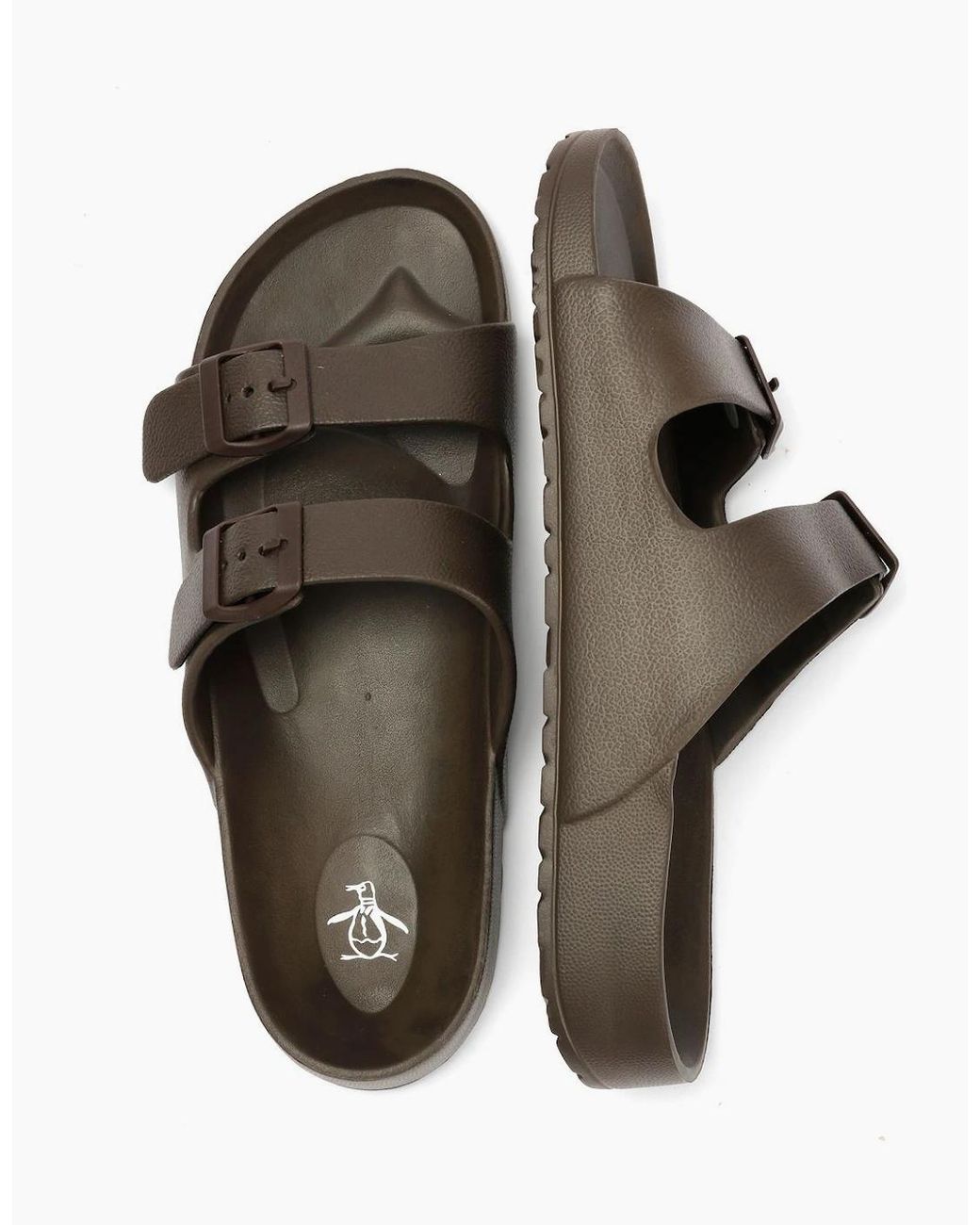 Original Penguin Brown Penguin Eden Chocolate Sandals for men