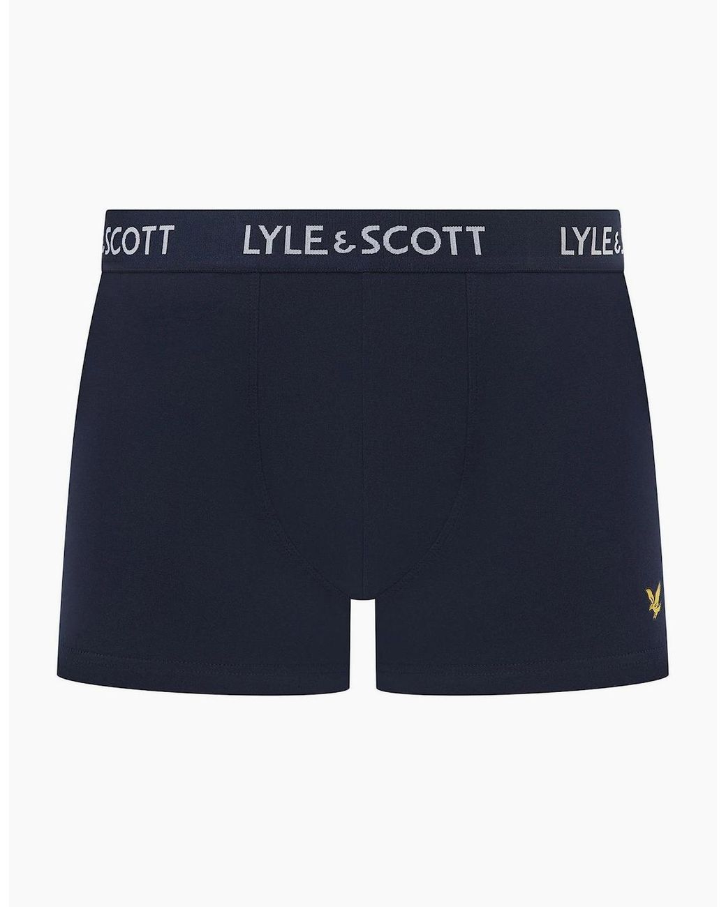Lyle & Scott Blue Barclay Plain Design Boxer Briefs for men