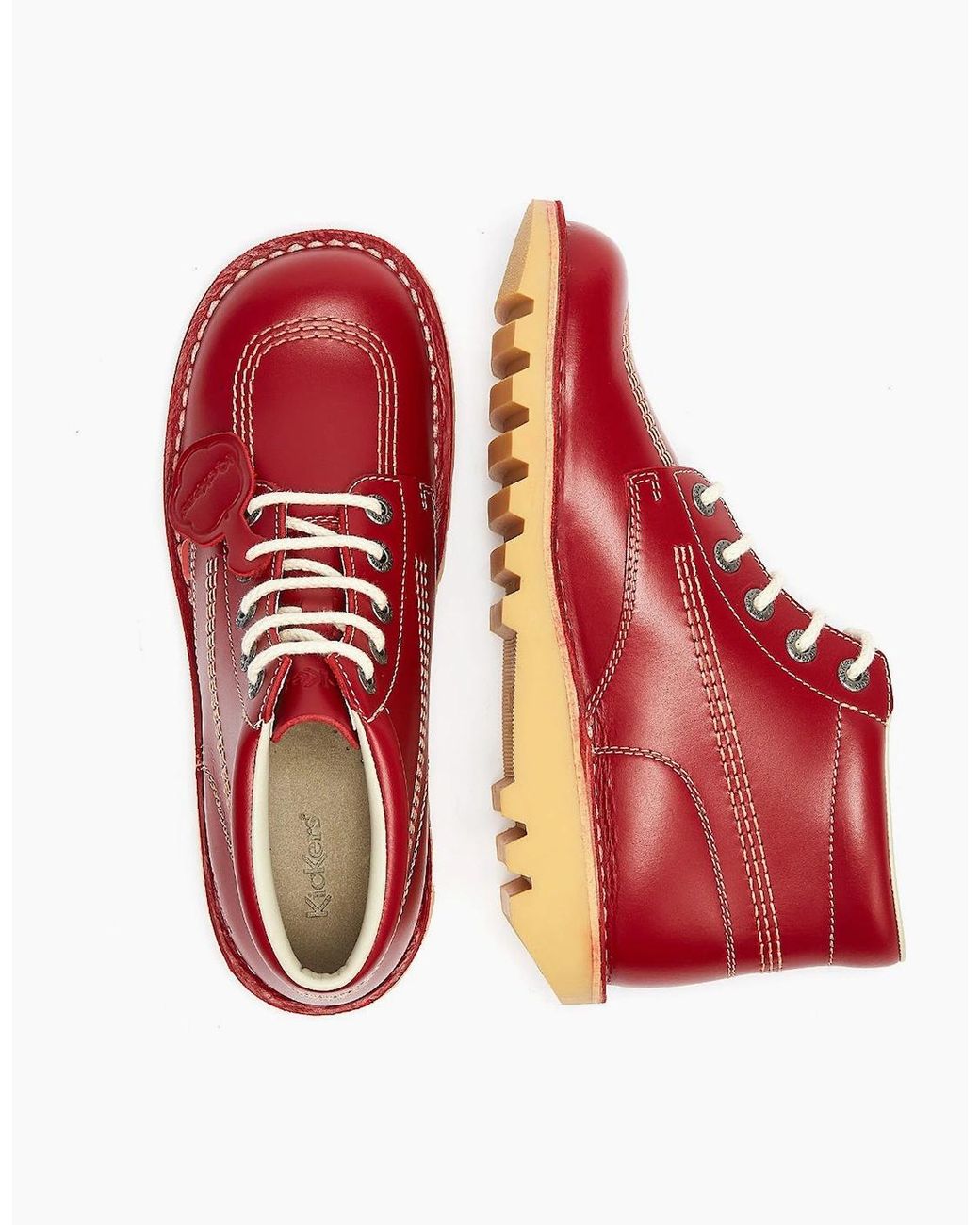 Kickers Red Kick Hi Leather Boots for men
