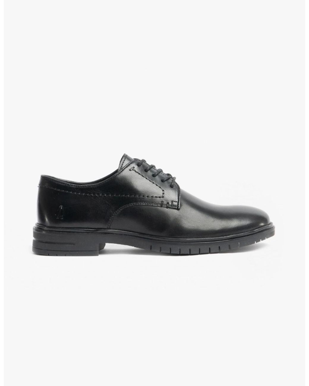 Hush Puppies Black Sterling Leather Derby Shoes for men