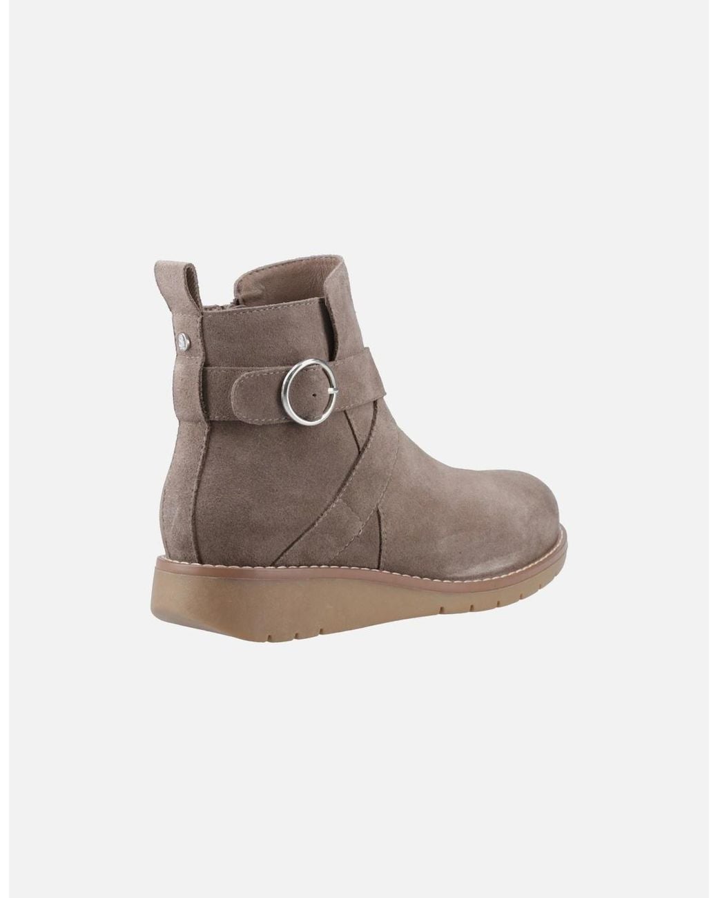 Hush Puppies Natural Lyra Suede Taupe Winter Ankle Boots