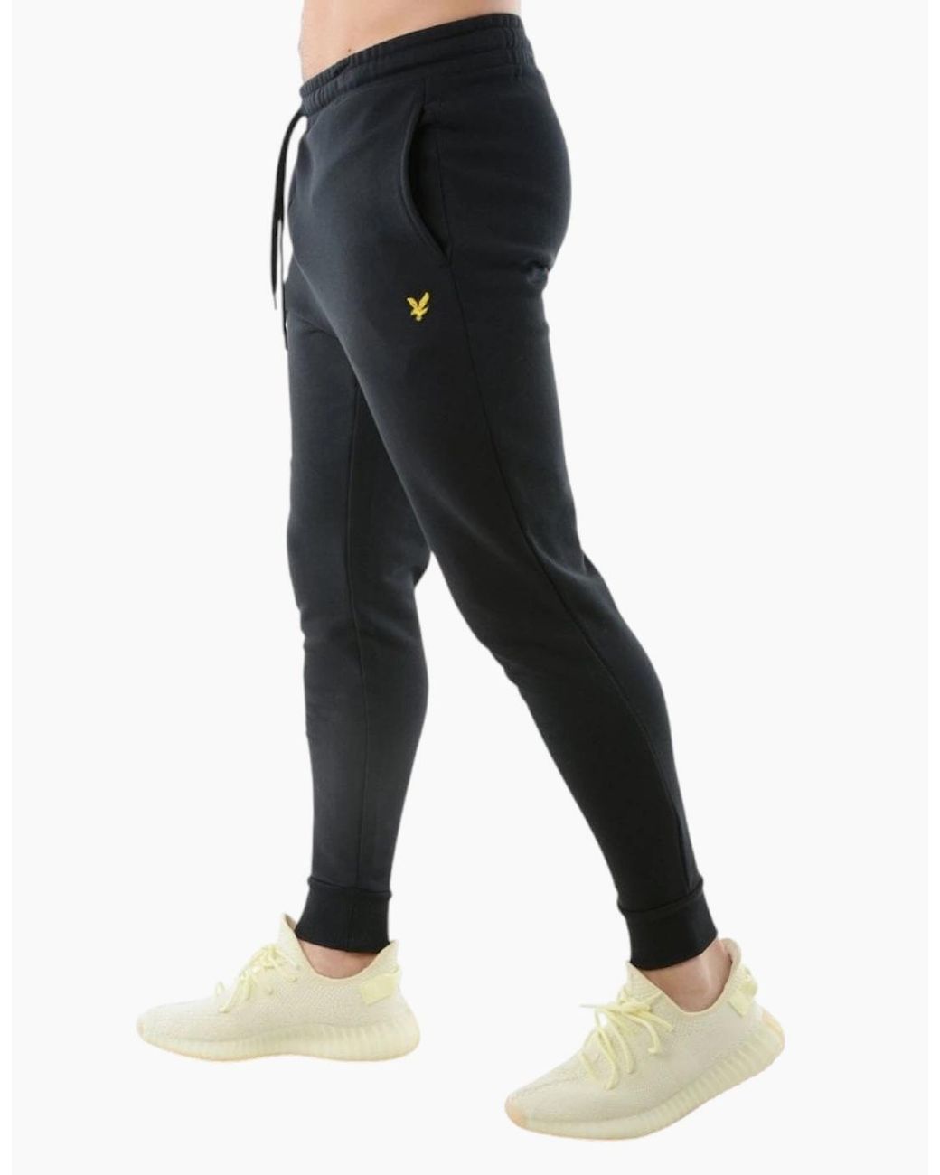Lyle & Scott Black Lyle & Scott Fleece Joggers Casual Skinny Fit Gym Bottom Workout Sweatpants for men