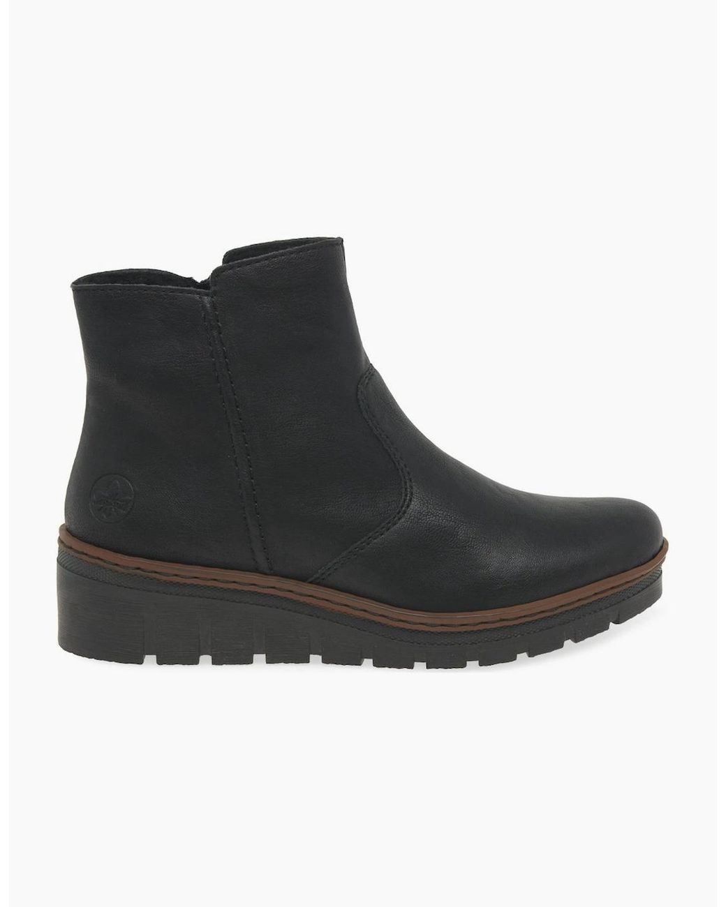 Rieker Black Capital Ankle Boots