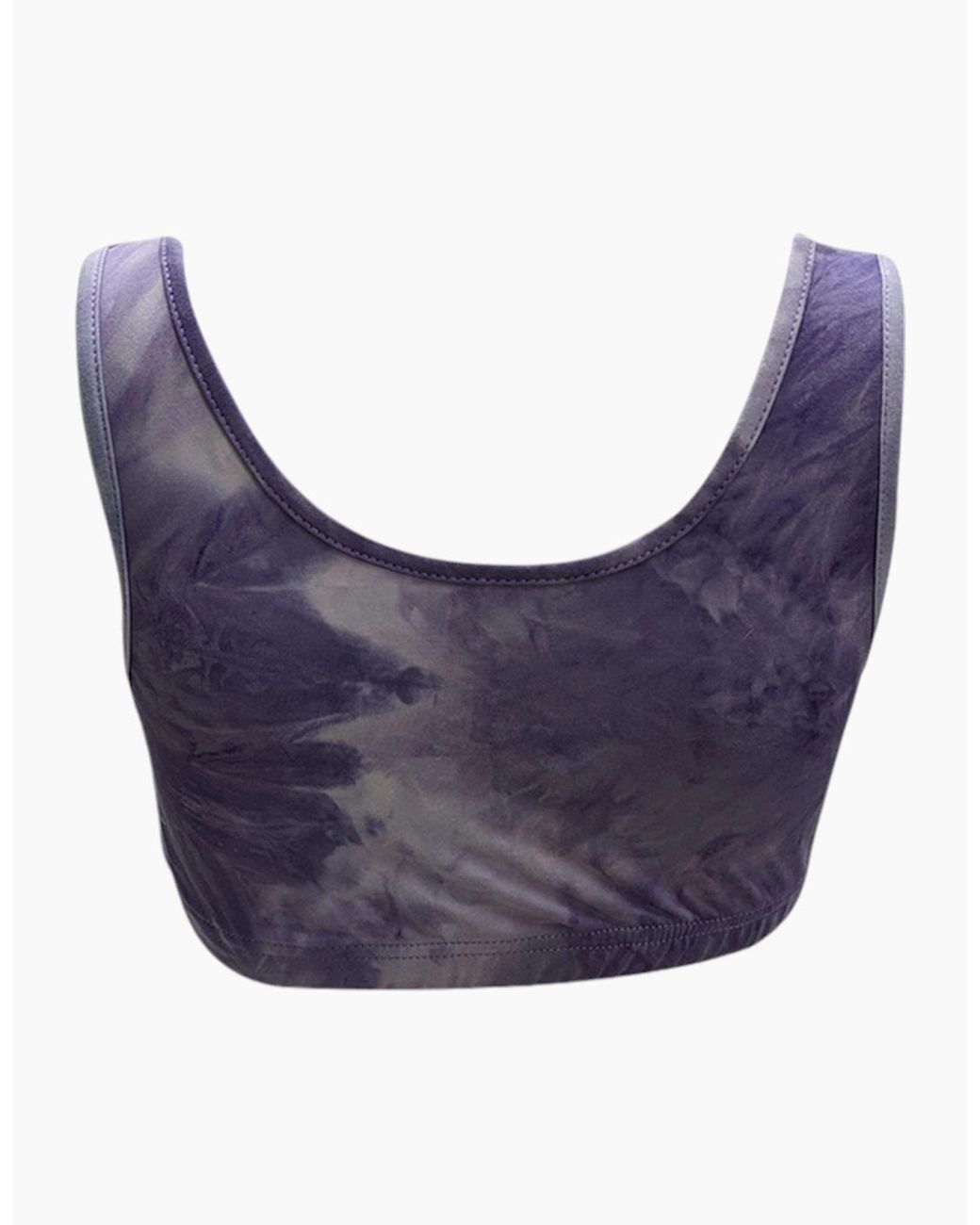 Brave Soul Blue Sports Bra Seamless Stretch Comfort Ladies Slim Crop Top Vest