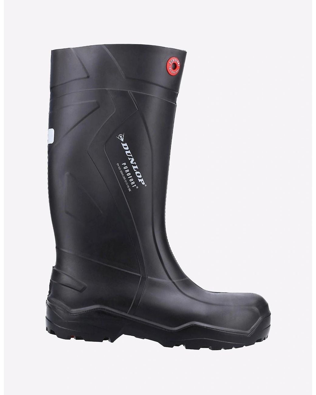 Dunlop Black Purofort+ Full Safety Wellingtons for men