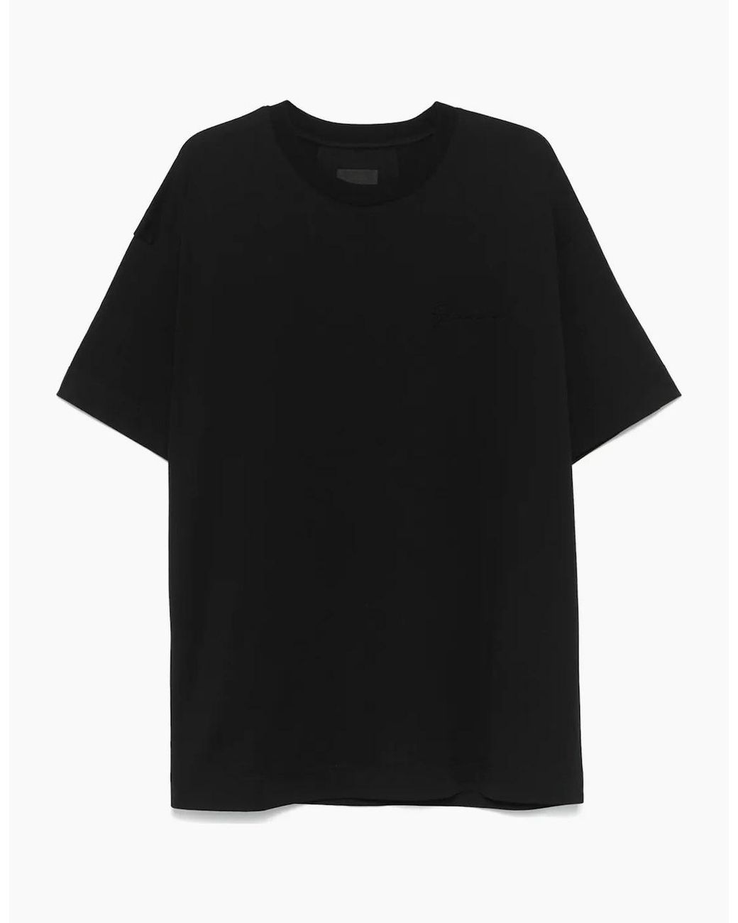 Givenchy Black Embossed Signature Logo T-Shirt for men