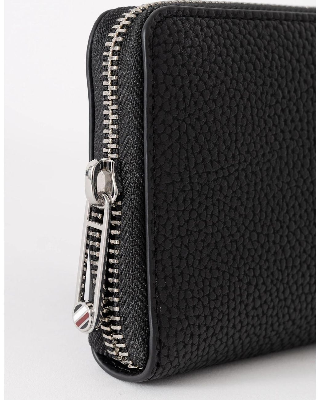 Tommy Hilfiger Black Th Emblem Large Zip Purse