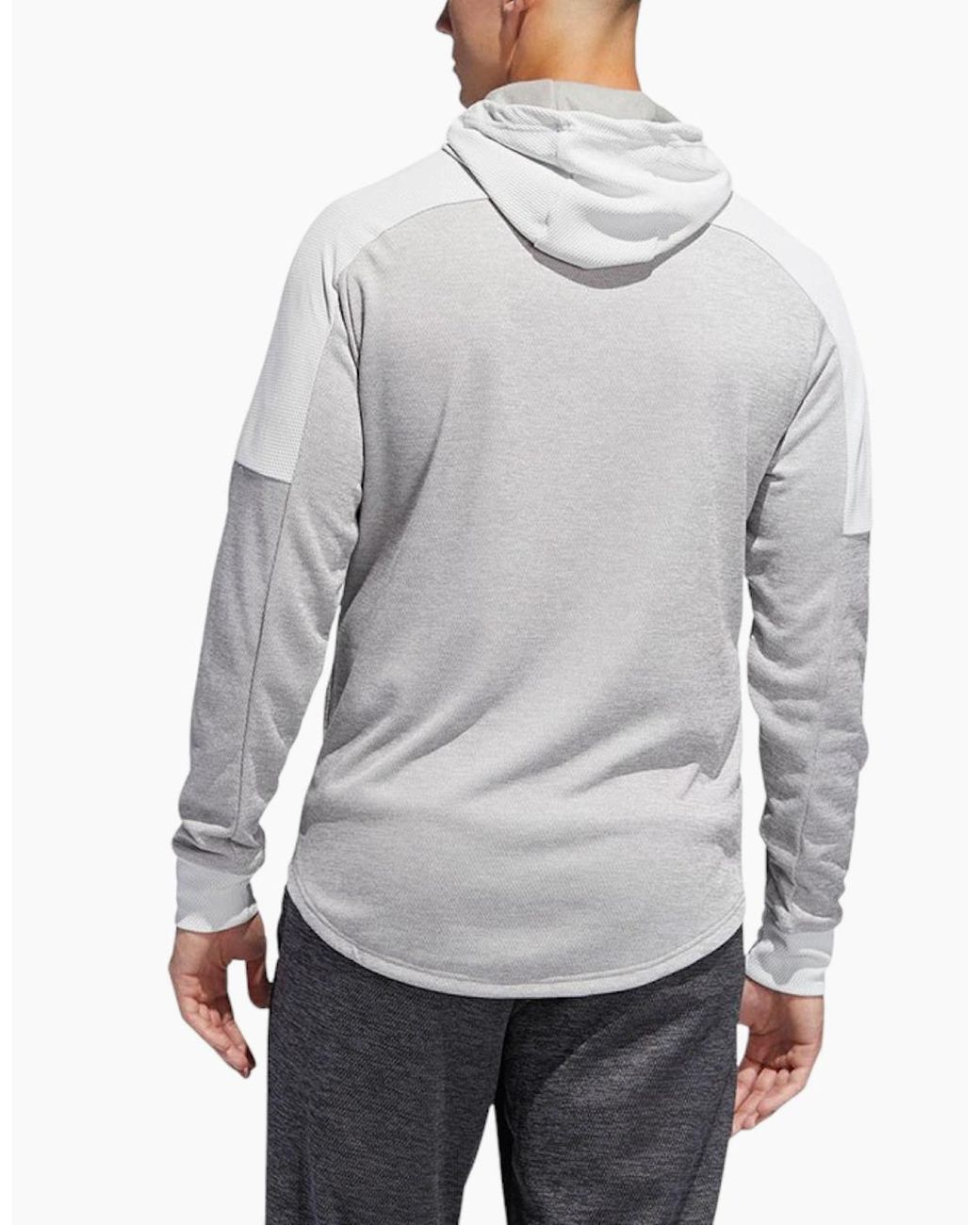 Adidas Gray Du2555 Hoodies Long Sleeve Team Issue Gym Workout Hooded Sweatshirts for men