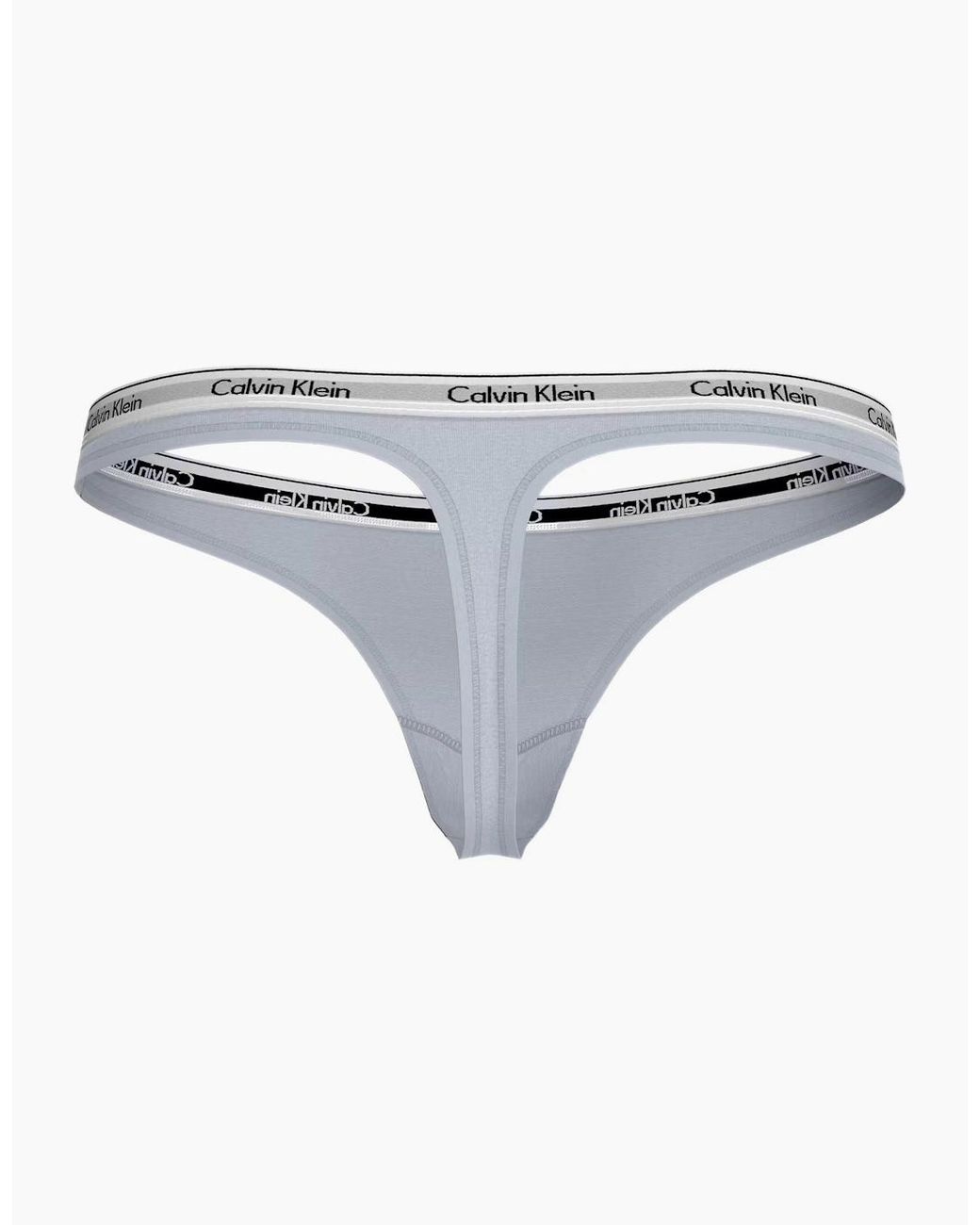 Calvin Klein White Modern Logo Thong, Plein Air
