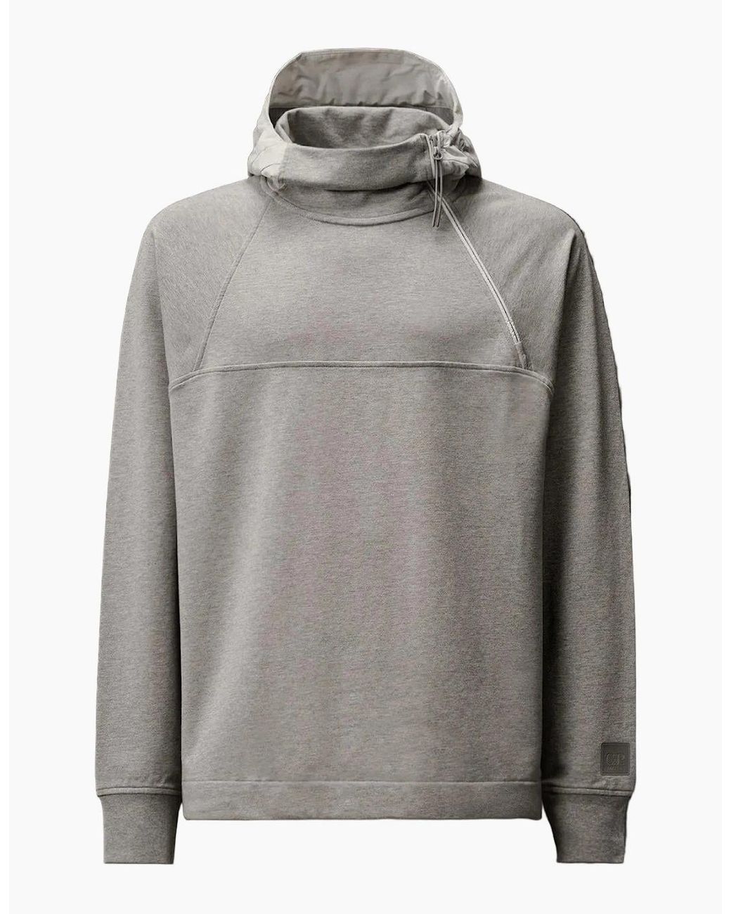 C P Company Gray Metropolis Stretch Fleece Hoodie for men