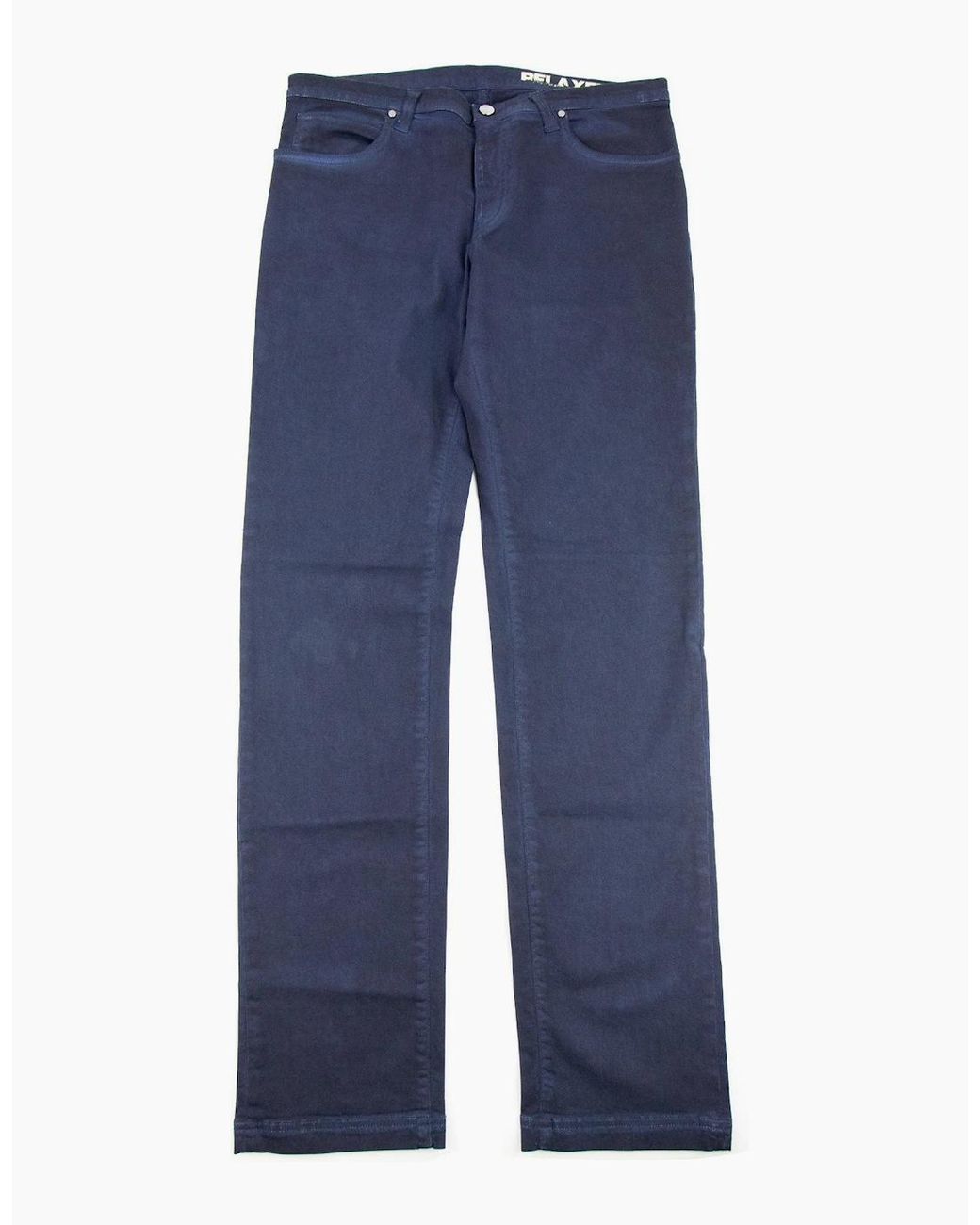 Versace Blue Relaxed Fit Mid Wash Jeans Dark for men