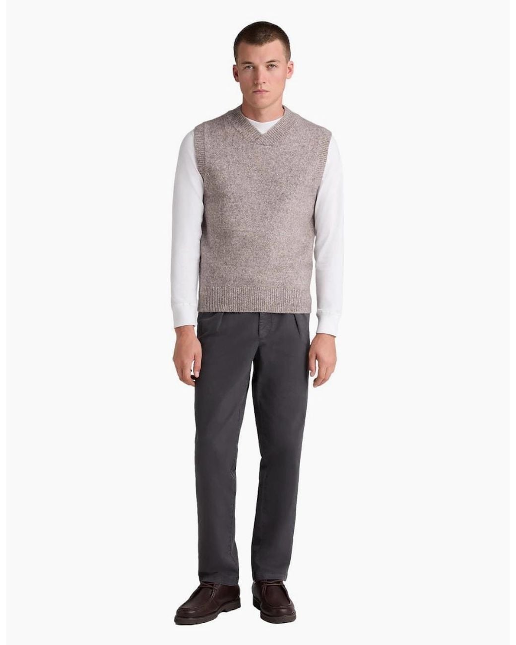 Remus Uomo Gray Mohair Look Sleeveless Knit 94 Camel for men