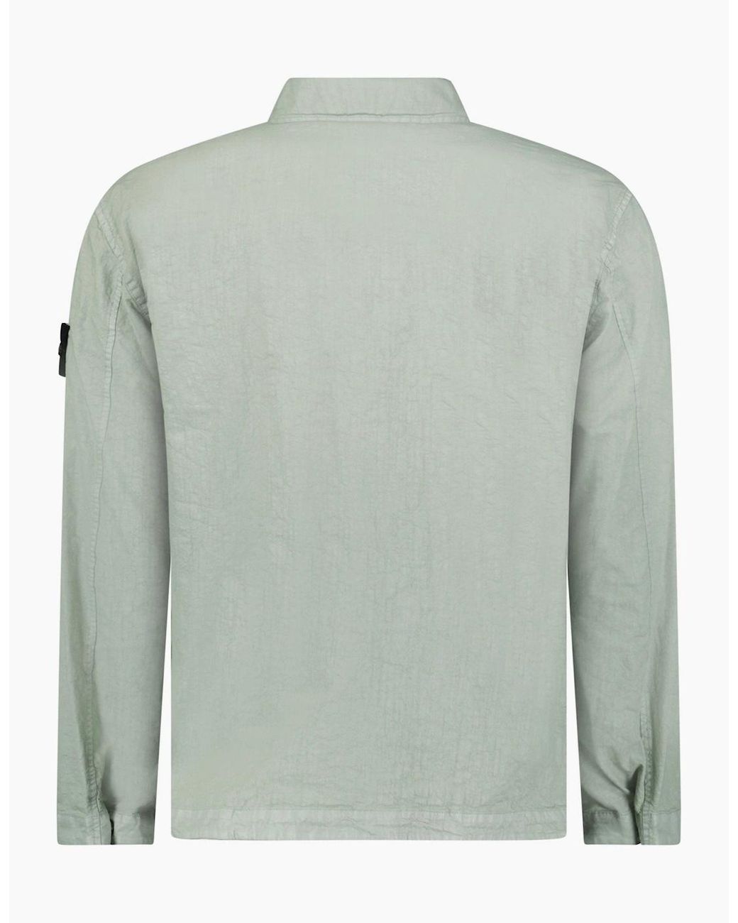 Stone Island Green Organic-Look Nylon Panama-Tc Overshirt for men