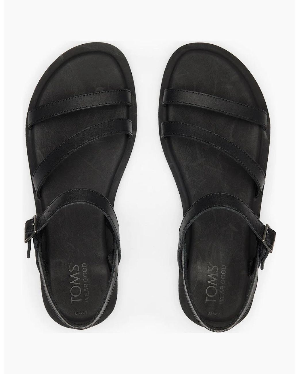 TOMS Black Kira Ankle Strap Sandals