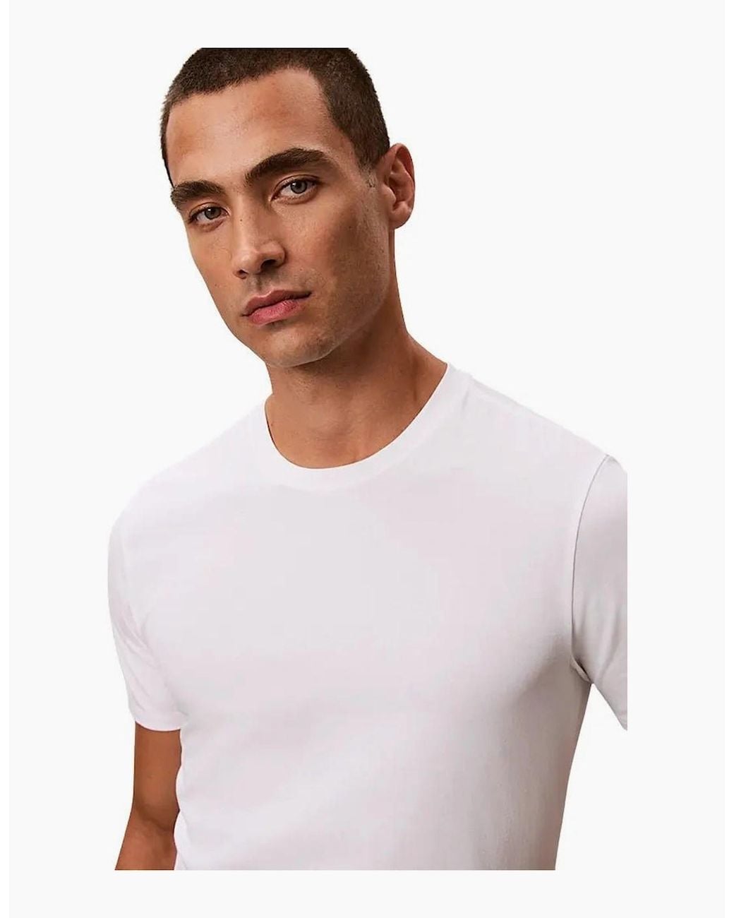 Calvin Klein White 3-Pack Cotton Microfibre Stretch Crew-Neck T-Shirts for men