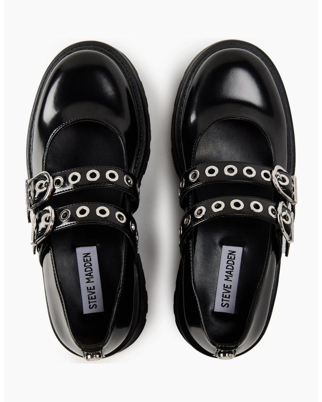 Steve Madden Black Overt Heeled Mules