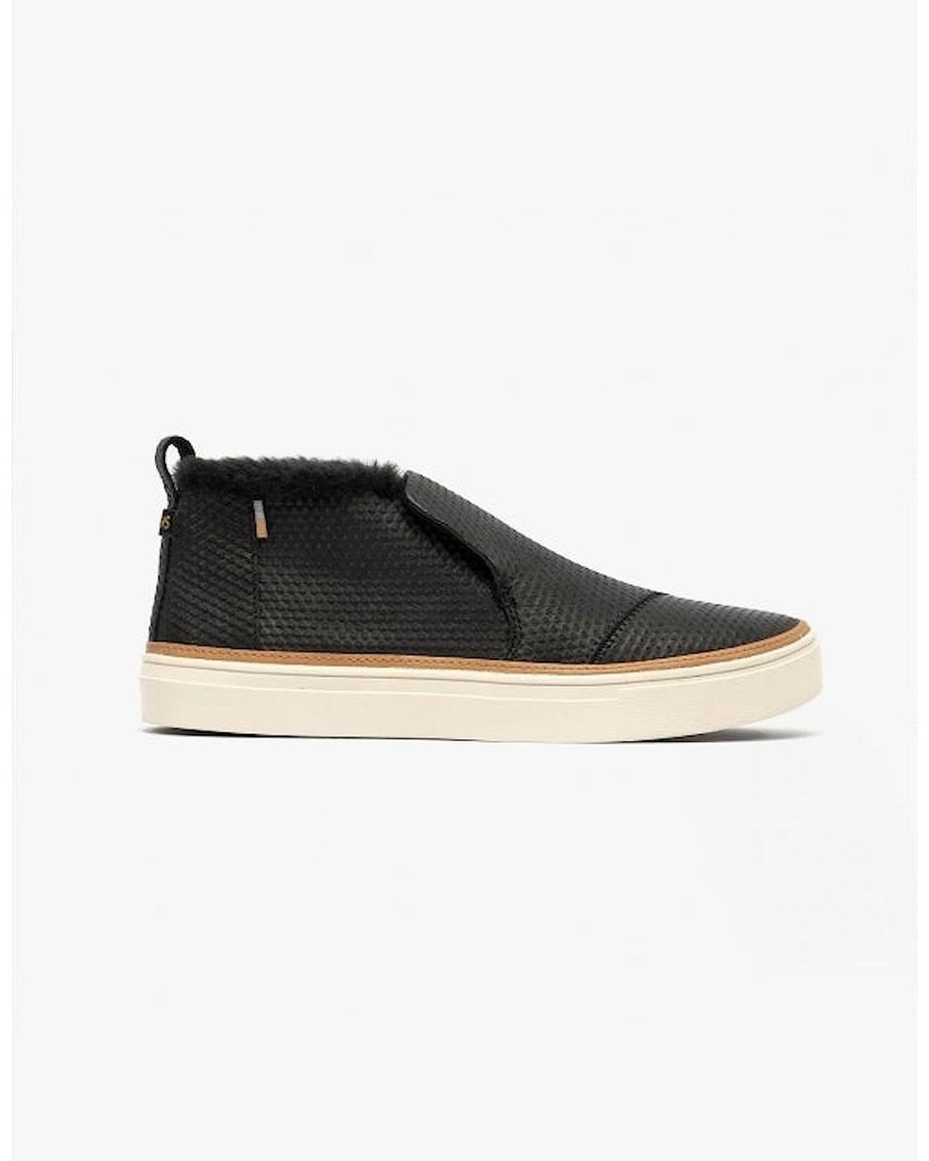 TOMS Black Paxton Leather Slip On