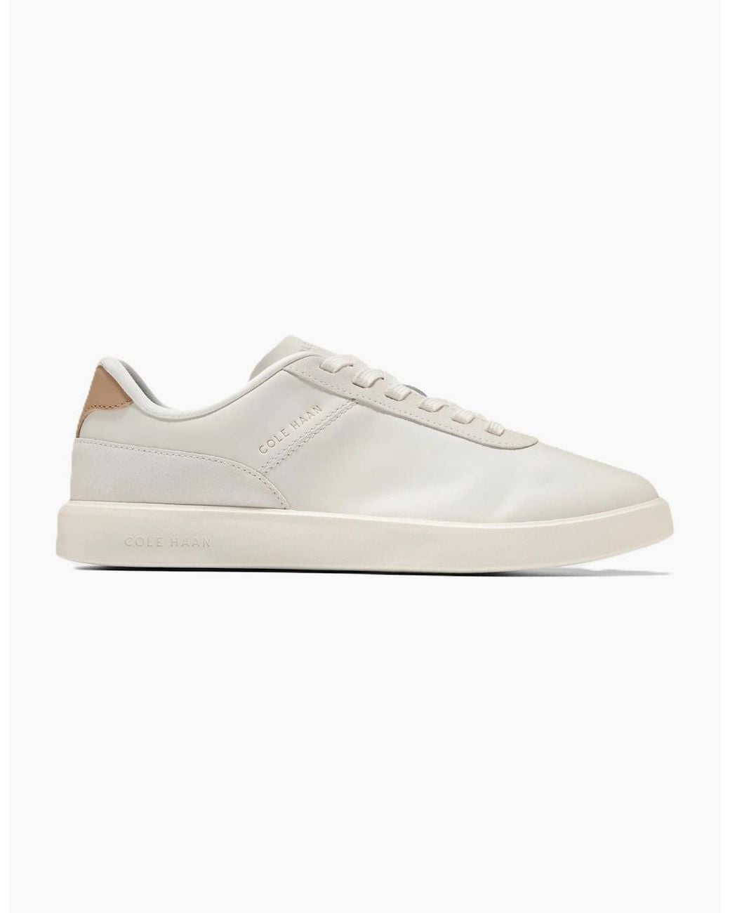 Cole Haan White Grand Crosscourt Packaway Leather Ivory Trainers for men