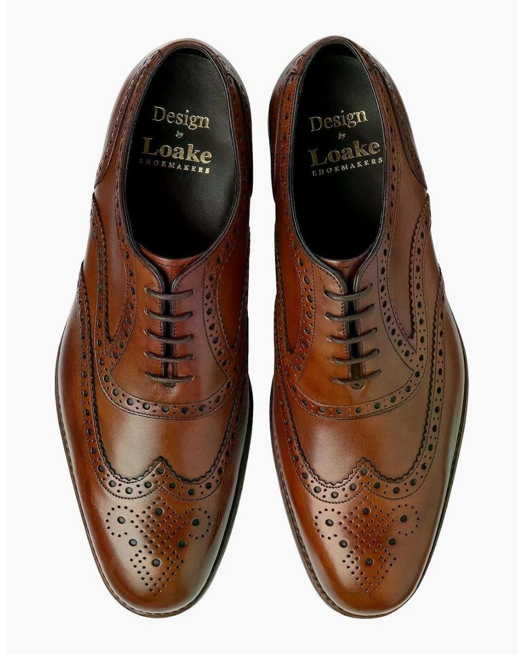 Loake Brown Kerridge Brogue Shoe Cedar for men