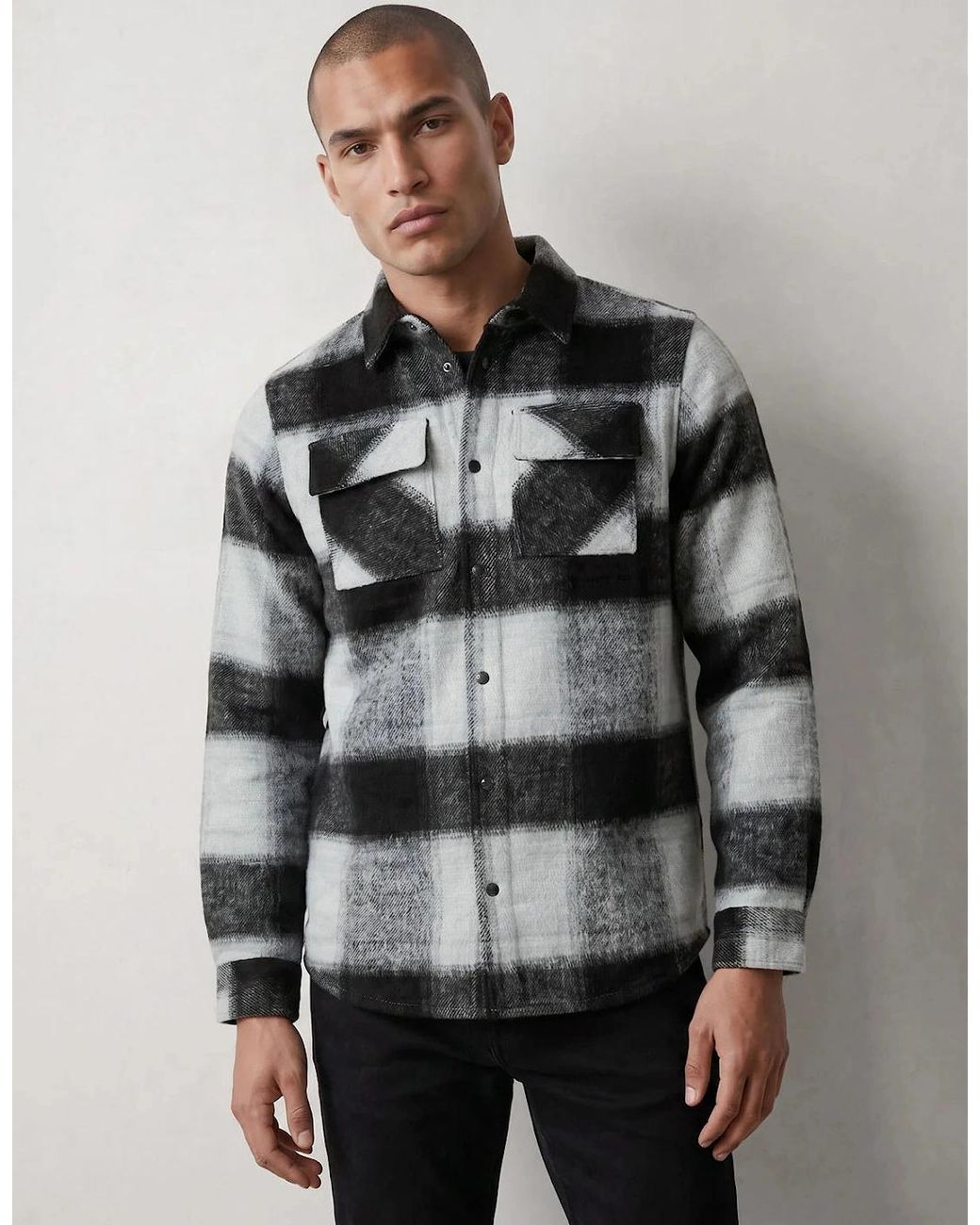 Luke 1977 Gray Ettrick Soft Overshirt