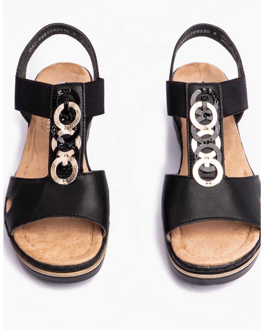 Rieker Black 67498-00 Sandals