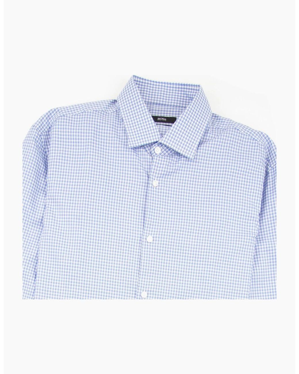 Boss Blue Jenno Check Shirt Sky for men
