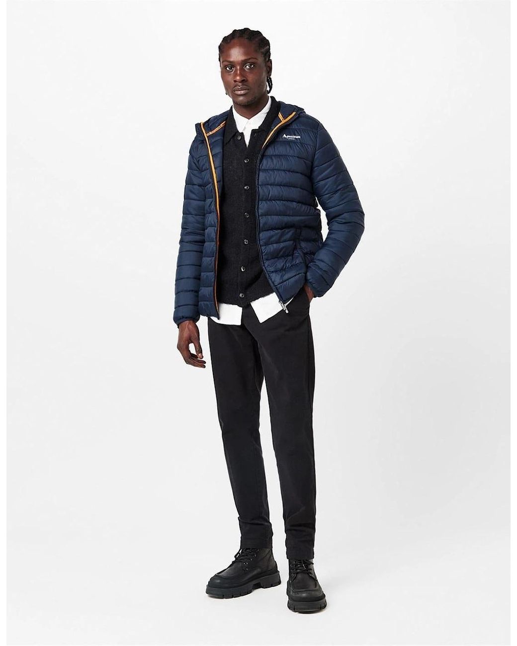 Aquascutum Blue Puffer Jacket for men