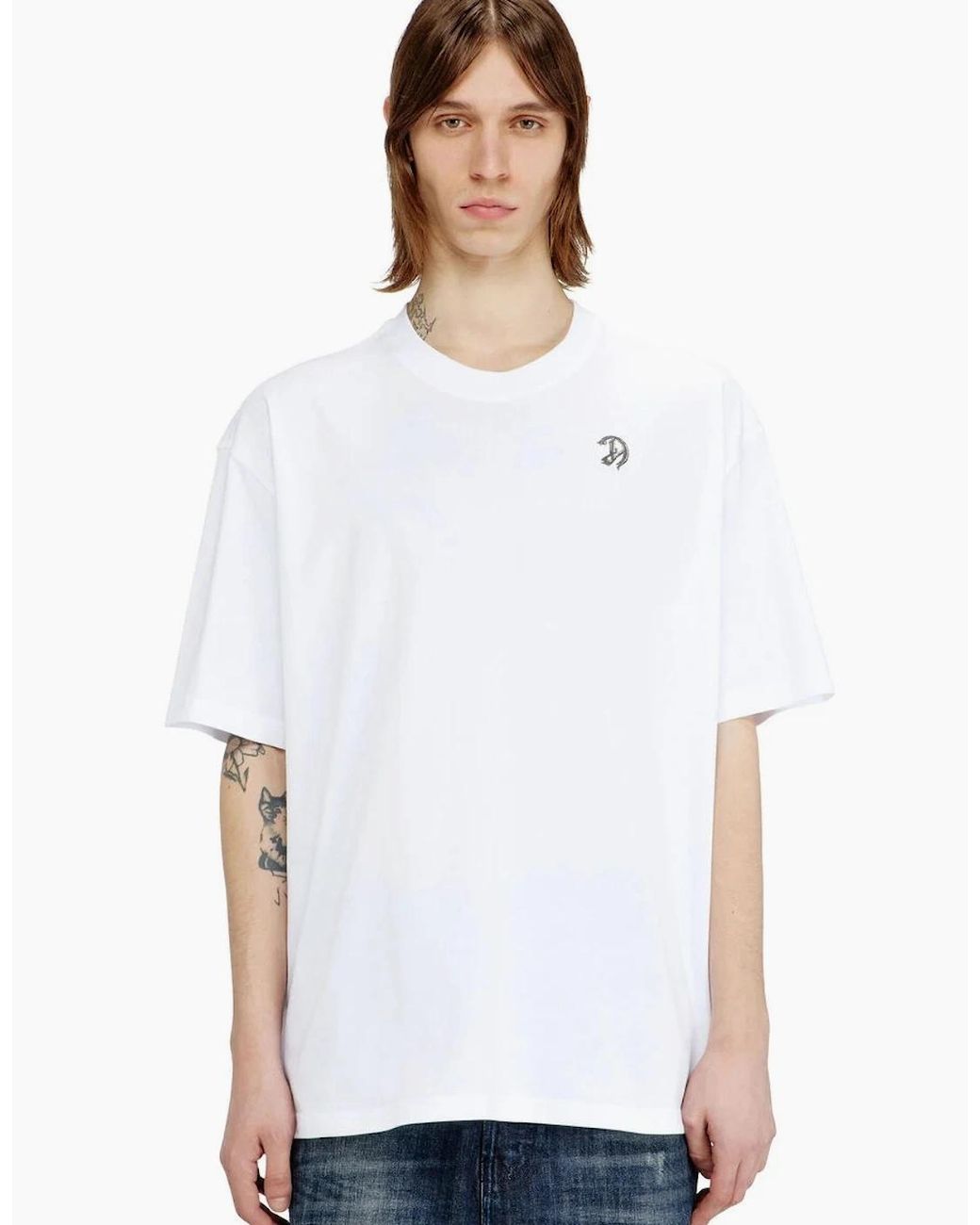 DIESEL White T-Boggy V2 T-Shirt for men