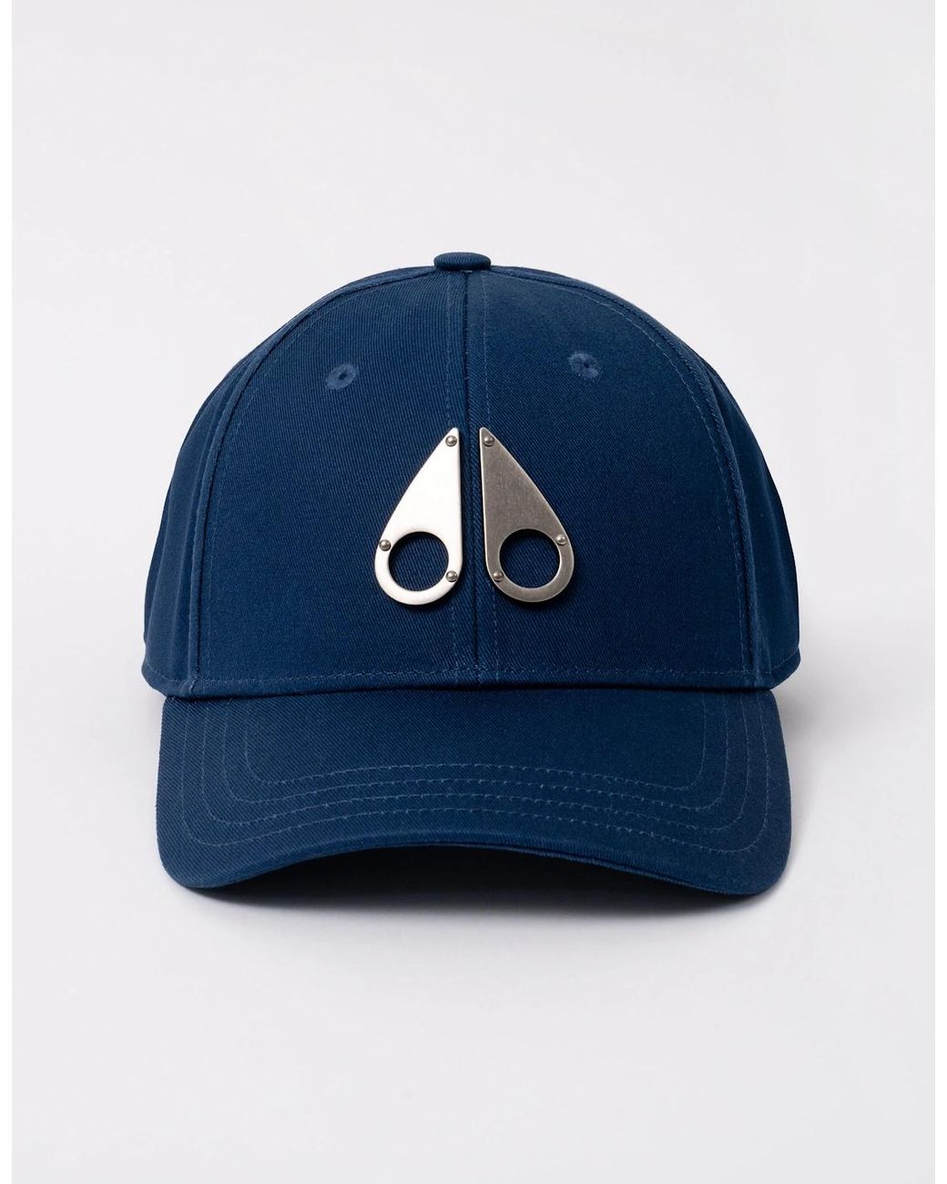 Moose Knuckles Blue Logo Detail Hat for men