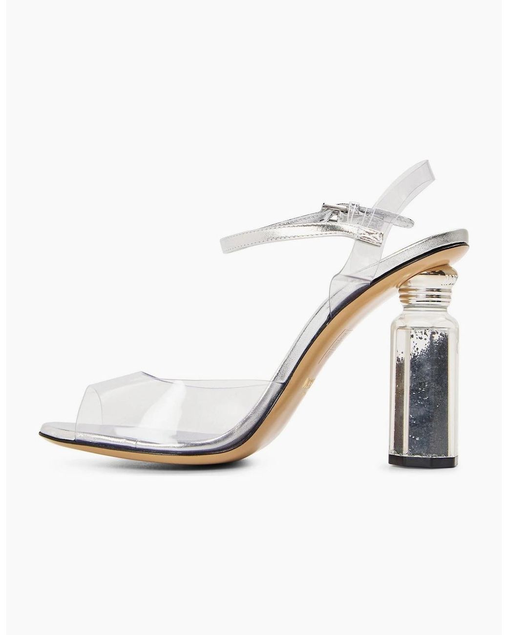 Moschino White Block Heel Court Shoes
