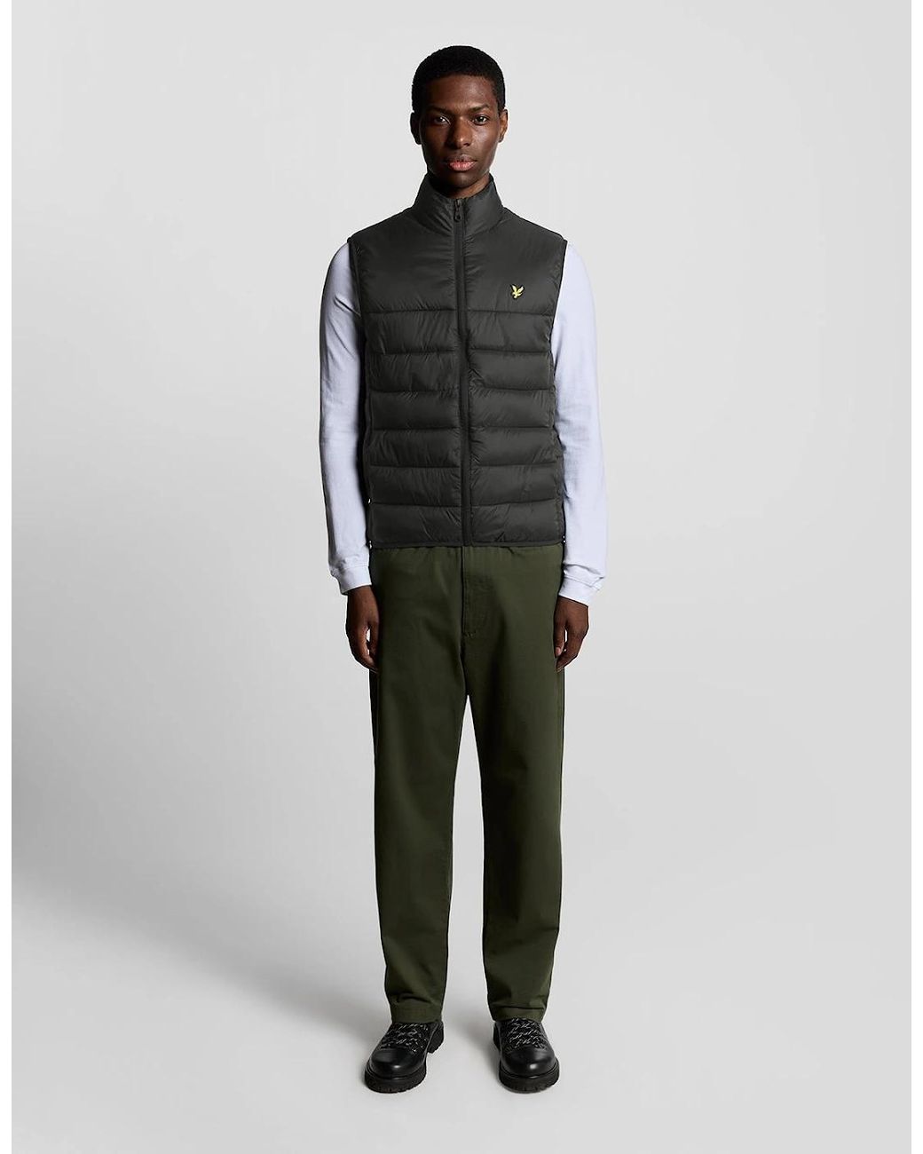 Lyle & Scott Black Wadded Gilet for men