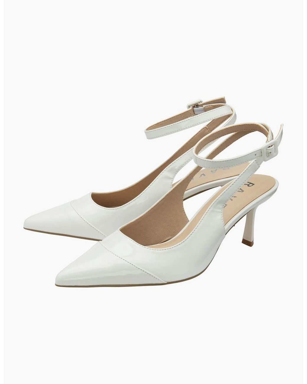 Ravel White Catrine Slingback Court Shoes