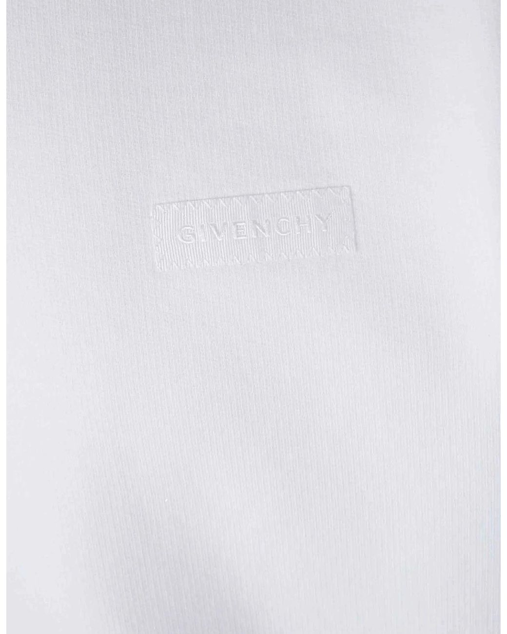 Givenchy White Logo Patch Sweatshirt for men
