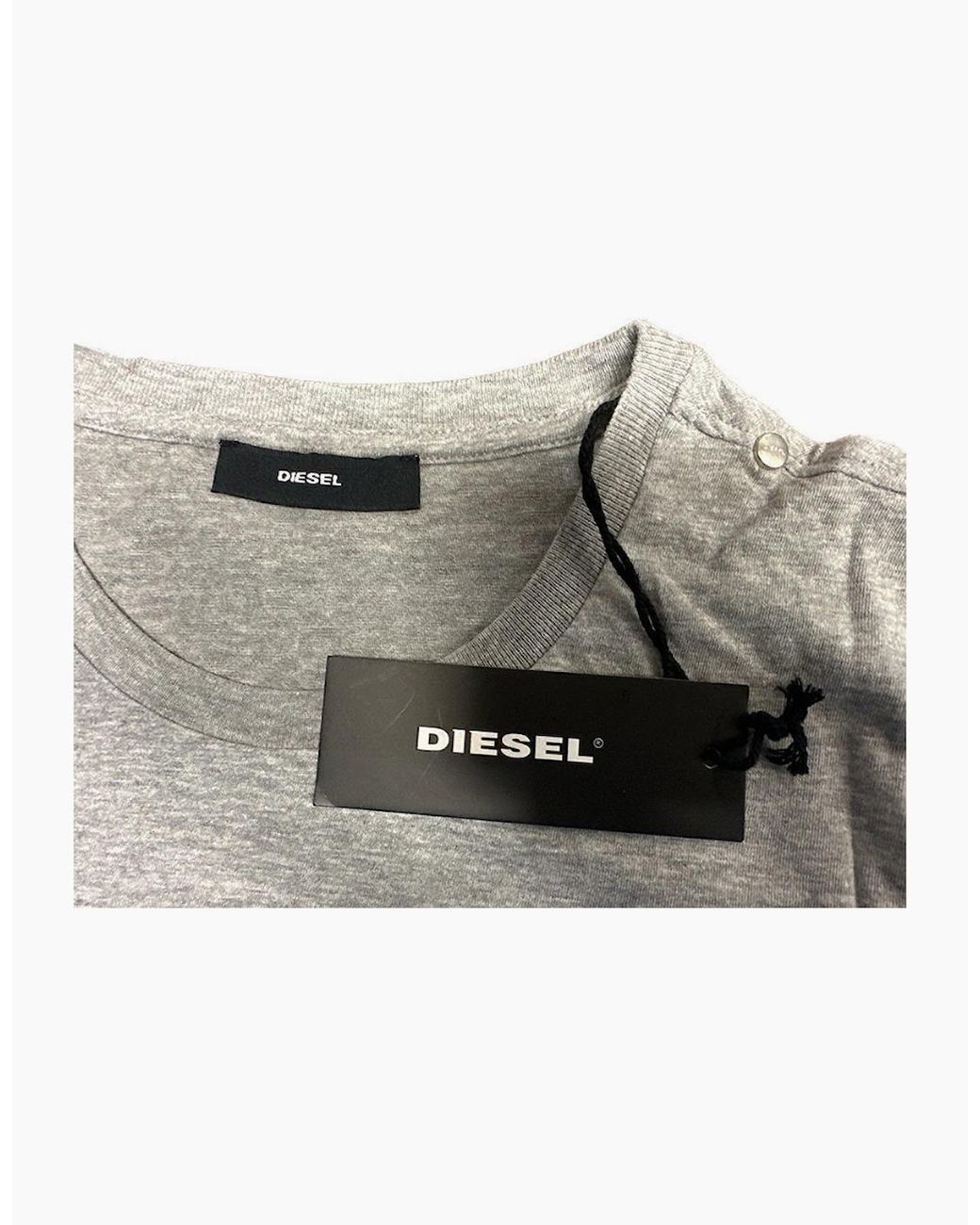 DIESEL Green T Sily T Shirts Crew Neck Short Sleeves Slim Fit Casual Tops