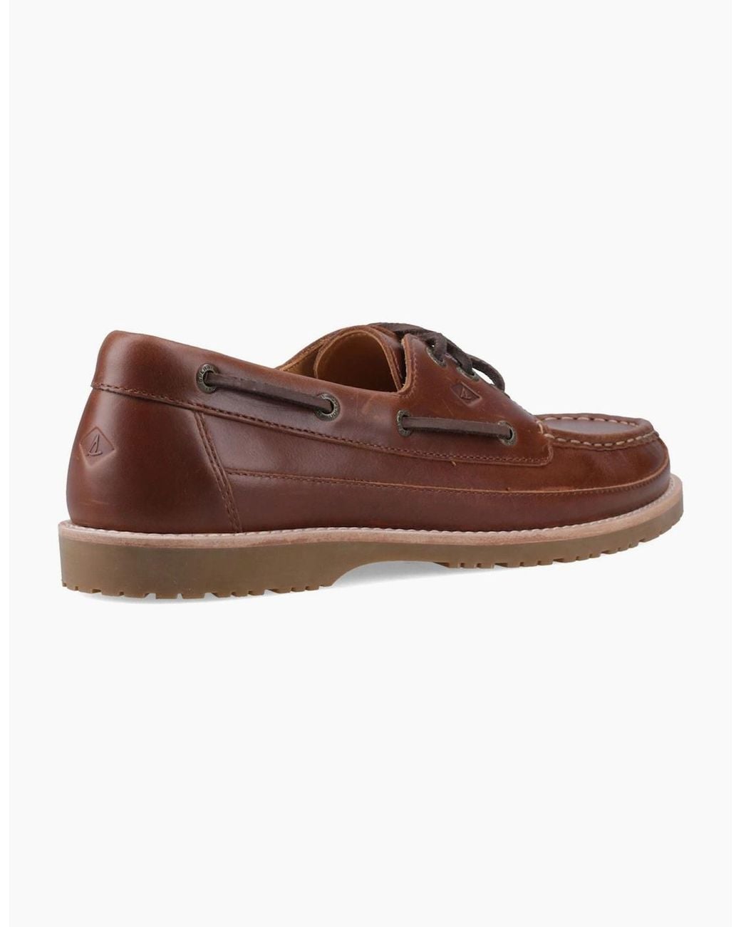 Sperry Top-Sider Brown Sperry Mini Lug 3 Eye Leather Boat Shoes for men