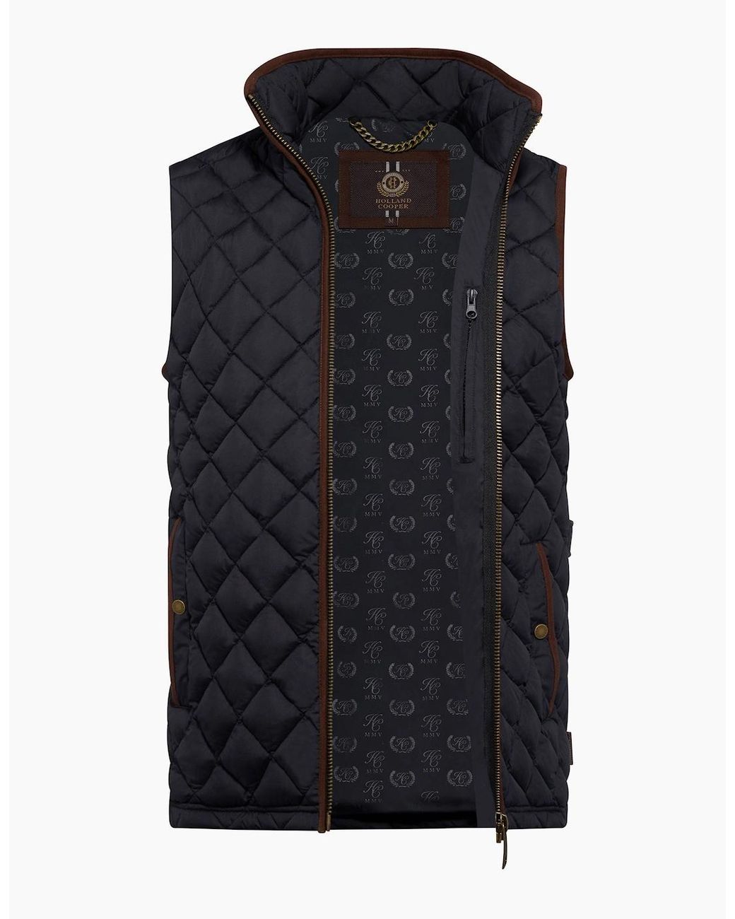 Holland Cooper Black Country Quilted Gilet Ink for men