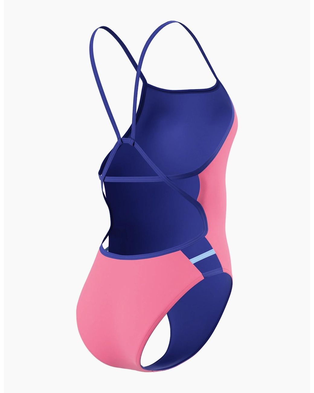 Speedo Pink Ladies Solid Triback One Piece Swimsuit