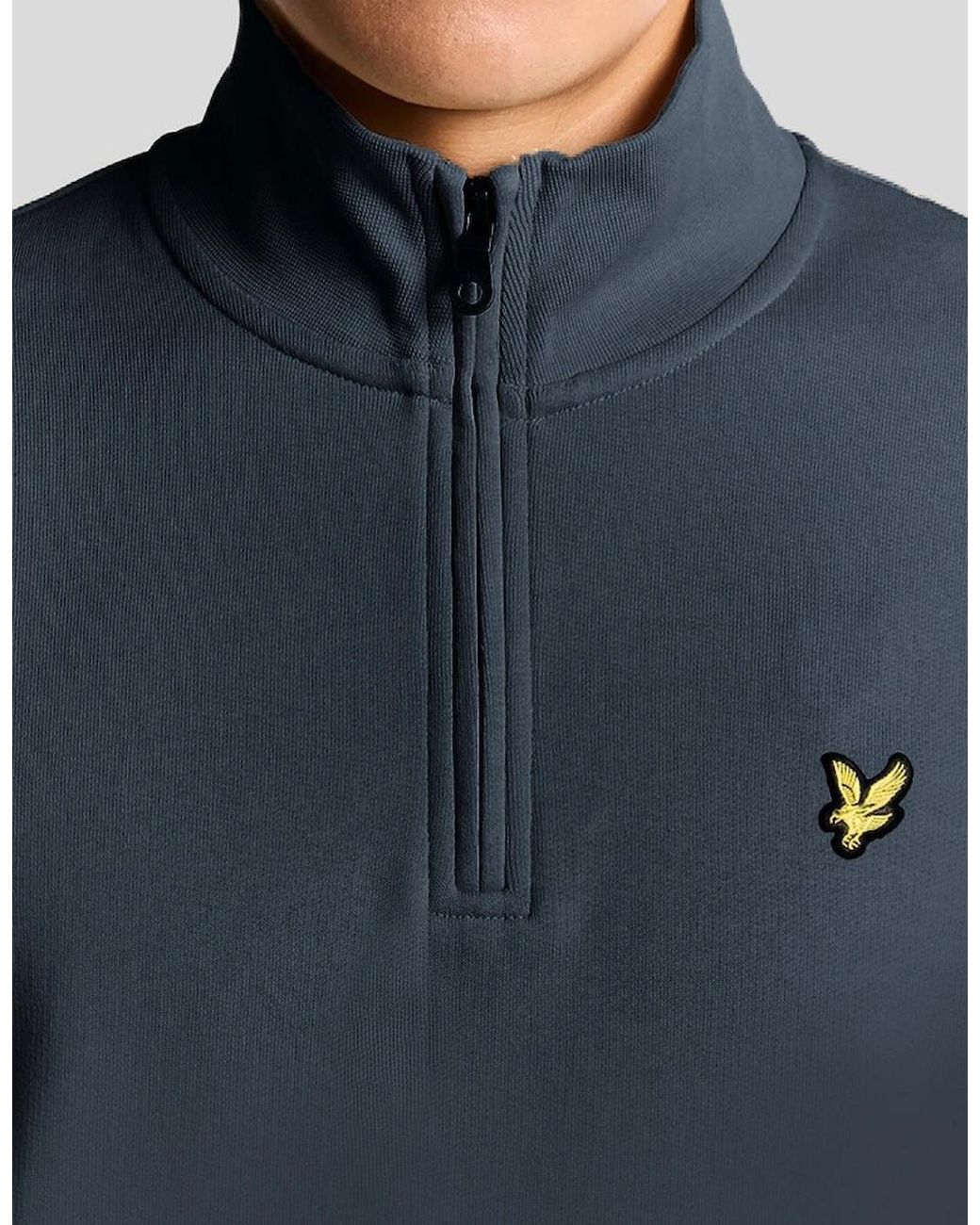 Lyle & Scott Blue Everyday 1/4 Zip Cotton Sweatshirt for men