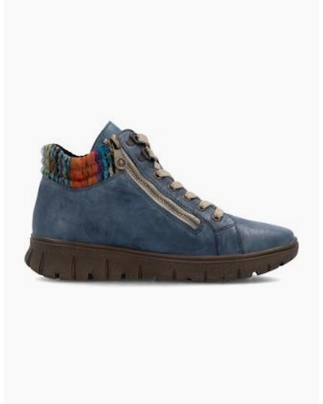 Rieker Blue Ladies Boots N1305-14 Multi Waterproof