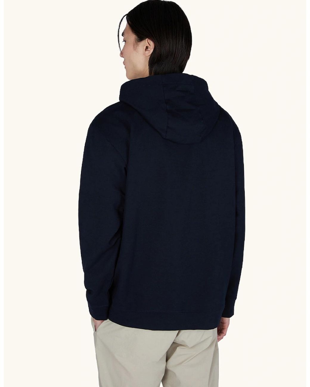 Paul & Shark Blue X-Soft Fleece Cotton Blend Hoodie for men